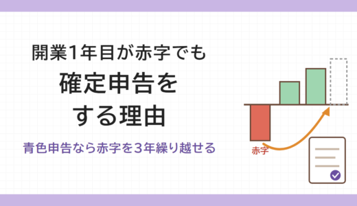 開業1年目が赤字でも確定申告をする理由。青色申告なら赤字を3年繰り越せる